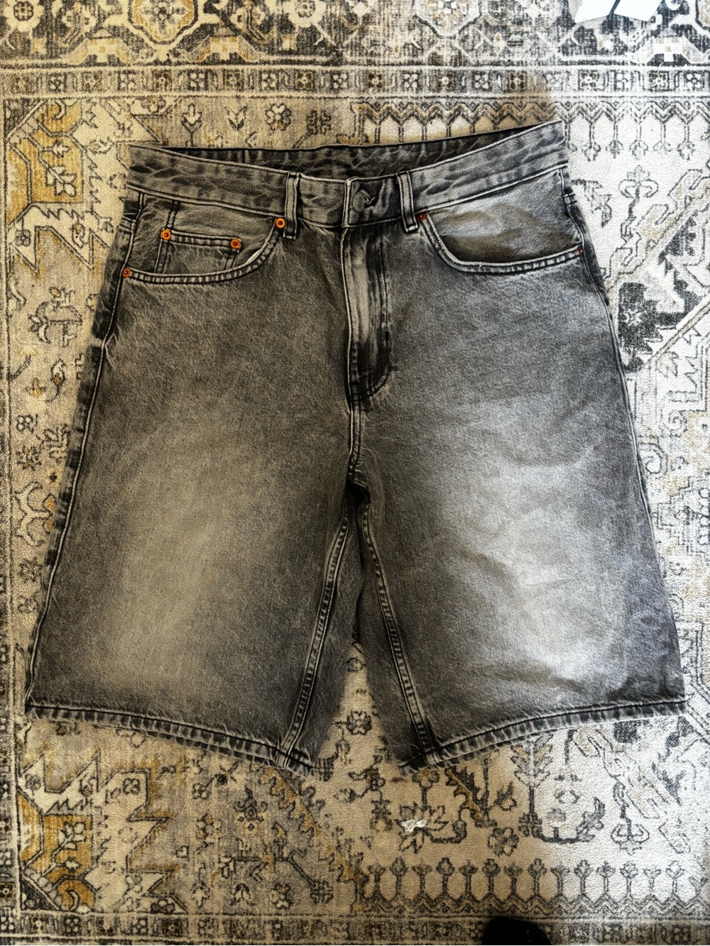 Zara Washed Gray Men's Jean Shorts